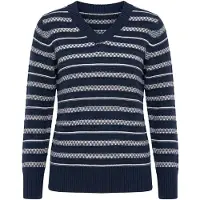 Ulla Popken Pullover marinho / branco