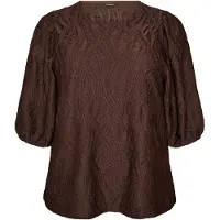 Zizzi Blusa 'ELOTUS' castanho escuro