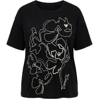 Ulla Popken Camisa preto / branco natural