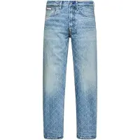 Calvin Klein Jeans Calças de ganga '90s' azul ganga / branco