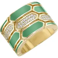 Giorgio Martello Milano Anel ouro / verde