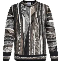 Carlo colucci Pullover bege escuro / grafite / preto / branco