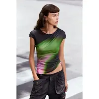 Desigual Blusa oliveira / cor-de-rosa / preto