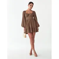 St MRLO Vestido 'Wrenn' castanho
