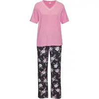 LASCANA Pijama navy / azul claro / baga / rosa escurecido