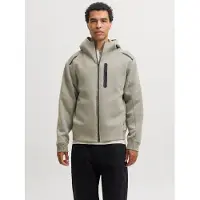 Jack & Jones Casaco em moletão 'JCOFusion' greige / preto