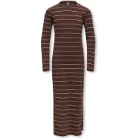 ONLY GIRLS Vestido 'KOGLUPE KENYA' castanho / branco