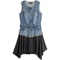 Desigual Vestido azul ganga / preto