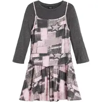 Desigual Vestido cinzento / cor-de-rosa