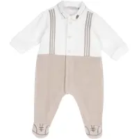Chicco Macacão/Body bege escuro / branco
