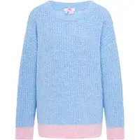 Mymo Pullover azul claro / cor-de-rosa