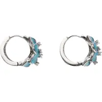 IZIA Brincos azul / prata