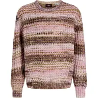 Jack & Jones Kids Pullover 'JXSIMONE SPACE' castanho escuro / oliveira / rosé / rosa claro