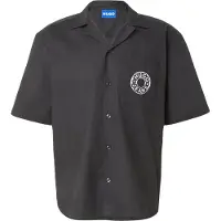HUGO Camisa 'Eligino' preto / branco