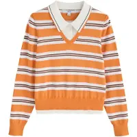 Next Pullover laranja / branco