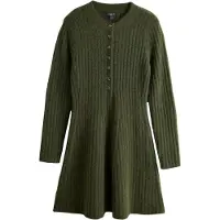 Next Vestido de malha verde escuro