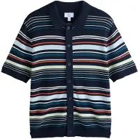 Next Casaco de malha navy / azul pastel / verde pastel / laranja