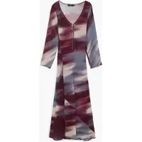 Desigual Vestido nude / navy / vermelho vinho