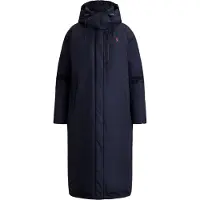 Ralph Lauren para mulher. 211A97137001 Casaco acolchoado de penugem de peso médio marinho (L), Casual, Algodão, Náilon, Manga comprida