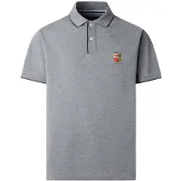 Hackett London para homem. HM5600236 Logo pequeno Polo Lrc cinza (M), Casual, Algodão, Manga curta