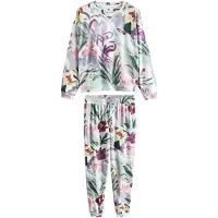 Next Pijama verde pastel / verde escuro / roxo / rosa escurecido