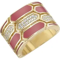 Giorgio Martello Milano Anel ouro / rosa / transparente