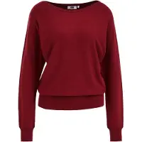 We fashion Pullover vermelho escuro