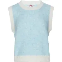 MyMo Pop Colete de malha 'Pop' azul claro / offwhite