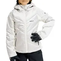 Roxy - Casacos ski criança - Snowdrift Gril Jacket Silver para Rapariga - Tamanho criança 12 anos - Cinzento