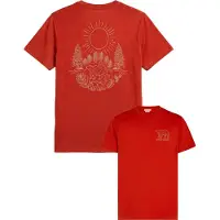 Icebreaker - Vestuário caminhada - M Merino 150 Tech Lite SS Tee Forest Footsteps Agate para Homem - Tamanho L - Vermelho