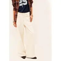 Ba&sh para mulher. 1H26CZOE Jeans Zoel branco desbotado (38), Casual, Algodão