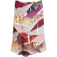 Desigual Saia verde claro / cor-de-rosa / vermelho escuro / preto