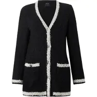 Marc Cain Casaco de malha creme / preto