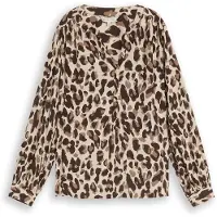 Tom Tailor Blusa bege / castanho / castanho claro