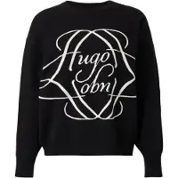 HUGO Pullover 'Siennale' preto / offwhite