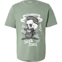 Jack & Jones Camisa 'JORSHAPE' jade / preto / branco