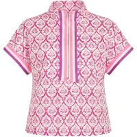 IZIA Blusa rosa / branco