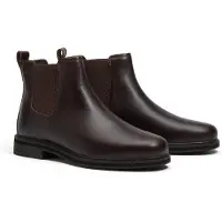 Timberland para homem. TB0A42PGW011 Botas Chelsea Stormbucks em pele castanha escura (40), Couro, Marrom, Plano, Nenhum, Casual
