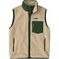 Patagonia - Casacos - M's Classic Retro-X Vest Dark Natural w/Treeline Green para Homem - Tamanho M