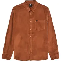 Quiksilver - Camisas - Smoke Trail Cord Shirt Rawhide para Homem - Tamanho L - Castanho