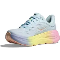 Hoka One One Sapatilha de corrida 'BONDI 9' azul claro / verde claro / rosa claro / branco