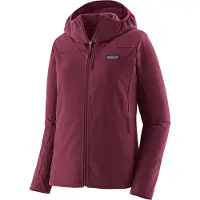 Patagonia - Vestuário caminhada mulher - W's R1 CrossStrata Hoody Berry Fig para Mulher - Softshell - Tamanho XS - Violeta