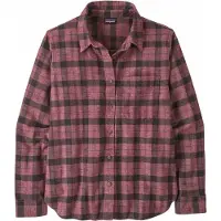 Patagonia - Marcas - W's LW Fjord Flannel Shirt Evergreen Fjord Berry Fig para Mulher - Tamanho M - Violeta