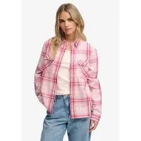 Superdry para mulher. W4010596A Camisa Lumberjack Check Flannel rosa (M), Casual, Algodão, Manga comprida