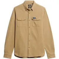 Superdry para homem. M4010723A Camisola Trailsman castanha (M), Marrom, Casual, Algodão, Manga comprida
