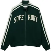Superdry para mulher. W2012163A Sweatshirt Athletic Applq Loose Zip Track verde (XL), Casual, Algodão
