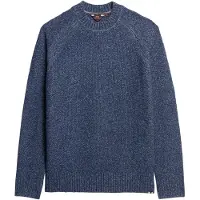 Superdry para homem. M6110634A Camisola raglan grossa azul-marinho (XL), Casual, Poliéster