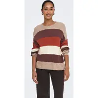 ONLY Pullover 'ONLAtia' bege / castanho / vermelho