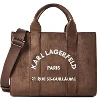 Karl Lagerfeld Shopper 'K/RSG' castanho escuro / branco