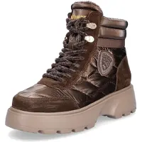 Blauer para mulher. F6BLANCA03 Botas de couro Blanca03 bronze (38), Plano, Cordão, Zíper, Casual